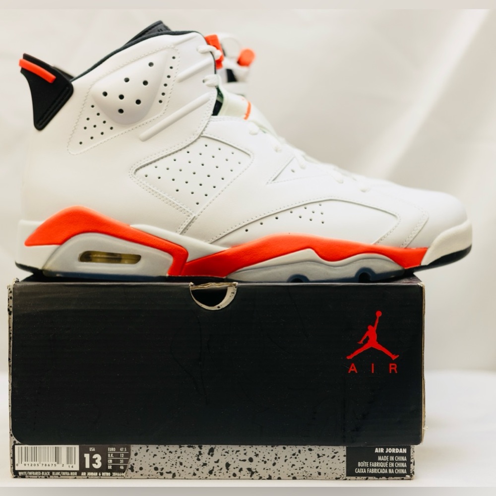 AIR JORDAN 6 RETRO ‘INFRARED’ PACK WHITE - SIZE 13